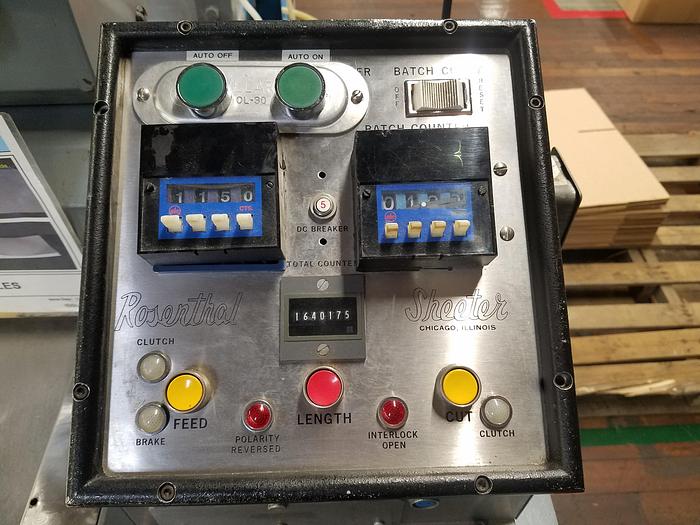 Used 60" Rosenthal Sheeter Die cutting Machine Cardboard Fast Production Shear Sheets
