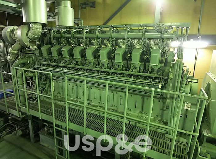 Used 11.88 MW 2006 Used Niigata 18V22AG Natural Gas Power Plant Set