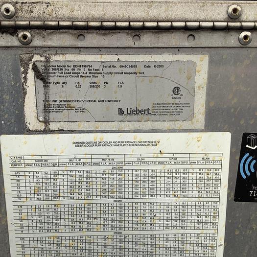 Used 2009 LIEBERT DDNT498Y64
