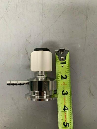 Used ITT Pure-Flo Stainless Steel Sample Valve w/ 1/4" Outlet & 2" Inlet