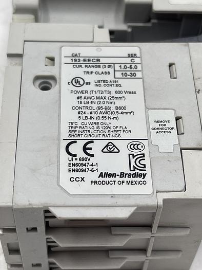 Used Allen-Bradley 100-C09E*10 Ser A 193-EECB Ser C