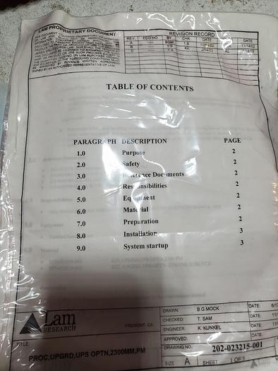 Lam Research Cable 202-023215-001 OPTN 2300 TIE-WRAP