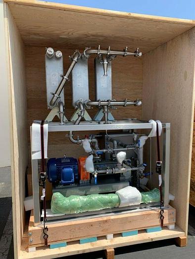 Used Delta Separations FFE-45 Falling Film Evaporator 45GPH w/ Chiller & Heater