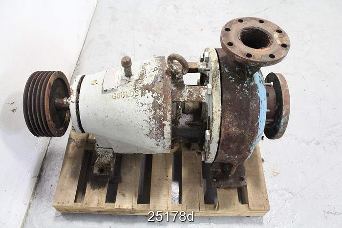 Used Goulds 3175 Goulds 3175, 4X6X14, 2/4 Vane Impeller, 12" Impeller, Stainless Steel Impeller, Ductile Iron Casing, Ductile Iron Stuffing Box, Ductile Suction Side Plate, Packing #25178