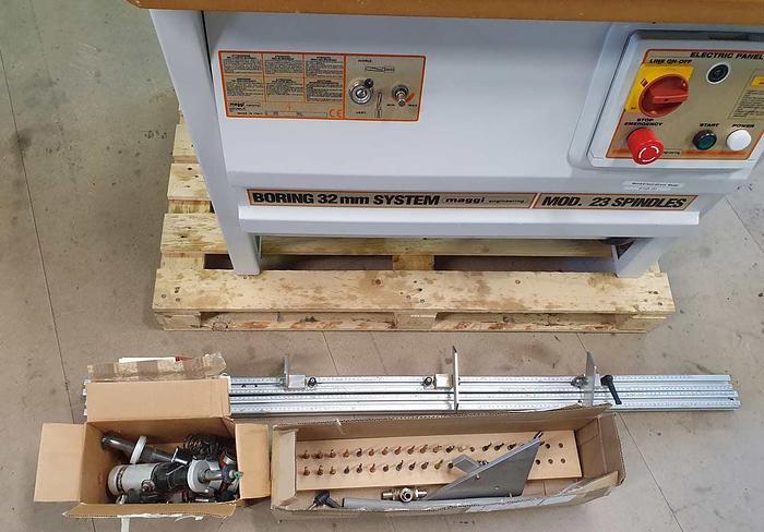 Used 1998 MAGGI Single-head Boring Machine for Horizontal and Vertical Drilling mod. BORING-SYSTEM 23 TOP