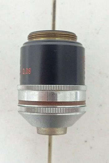 Used Carl Zeiss Germany 4468721 Pol Plan 2.5/0.08 160/- Microscope Objective Lens