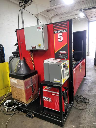 Used Fanuc Arcmate 0ia Lincoln 5 Welding Cell with Lincoln Powerwave R350 - Very Low Hours