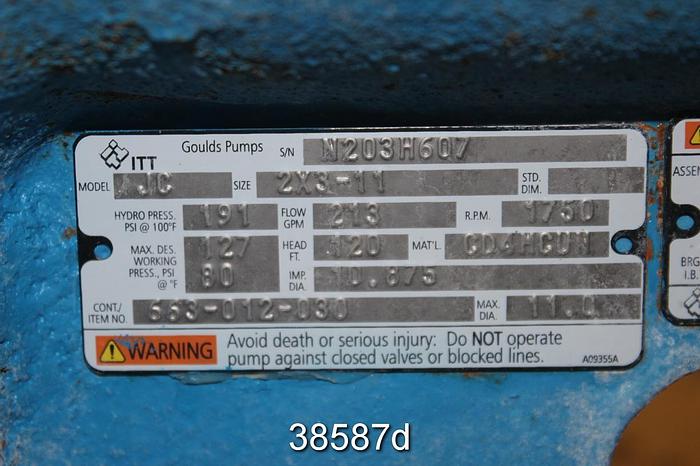 Used Goulds 2x3x11 JC Pump #38587