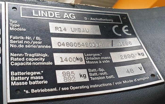 Gebraucht Gabelstapler Linde R 14