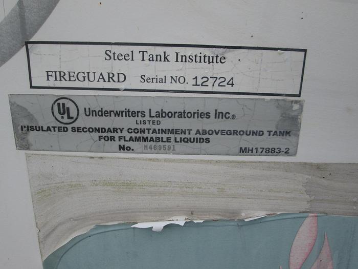 Used 1000 Gallon Double Wall Fireguard Diesel Fuel Tank
