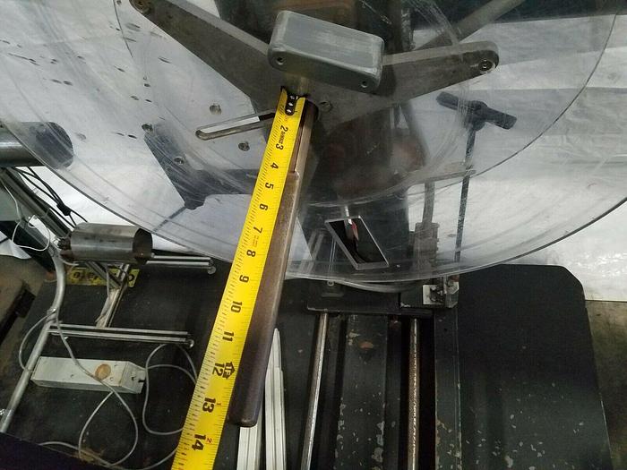 Used Rapid Motorized Double Sided Stock Reel Material Feed with control panel