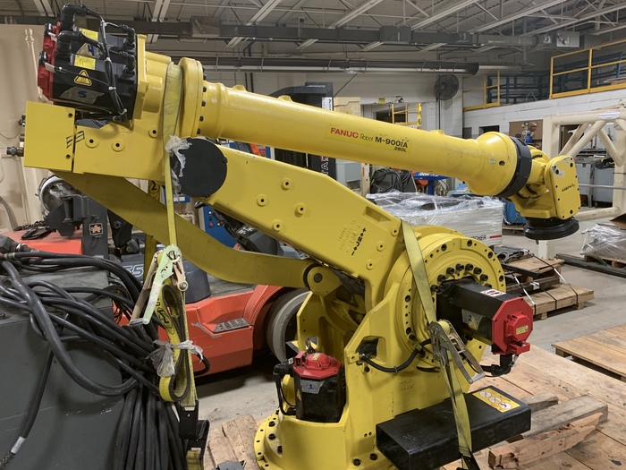 Used FANUC M900iA/260L 260KG X 3100MM REACH 6 AXIS CNC ROBOT WITH R30iA CONTROLLER