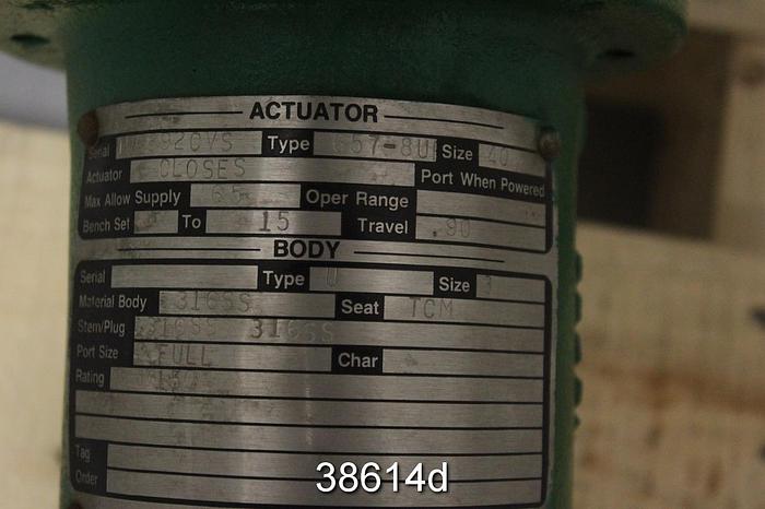 Used Fisher 3" Vee Ball Control Valve #38614