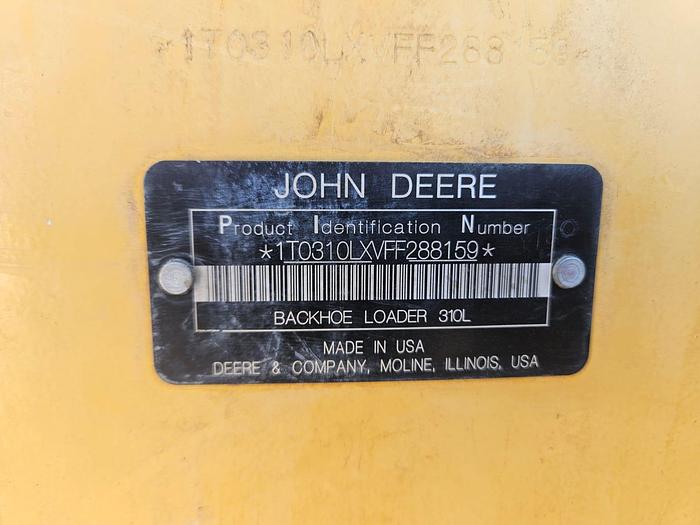 Used Retro excavadora marca John Deere modelo 310L año 2015
