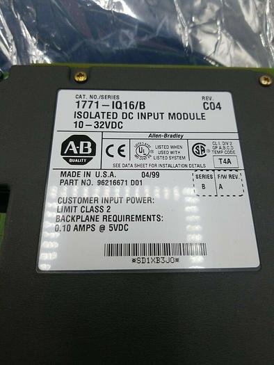 ALLEN BRADLEY 1771-IQ16/B Isolated DC Input Module