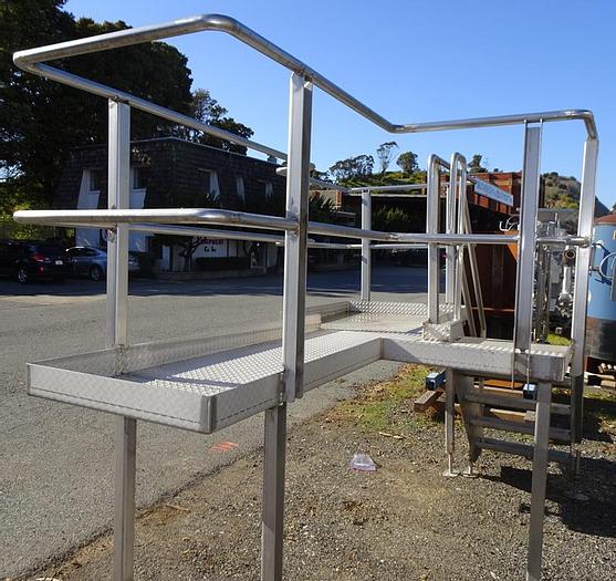 Used Mezzanine, 85" x 40" x 84", S/st, Food Grade, Stairs, #C742856