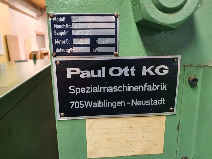 Used 1976 Ott Germany Ott Throughfeed Press D99-280