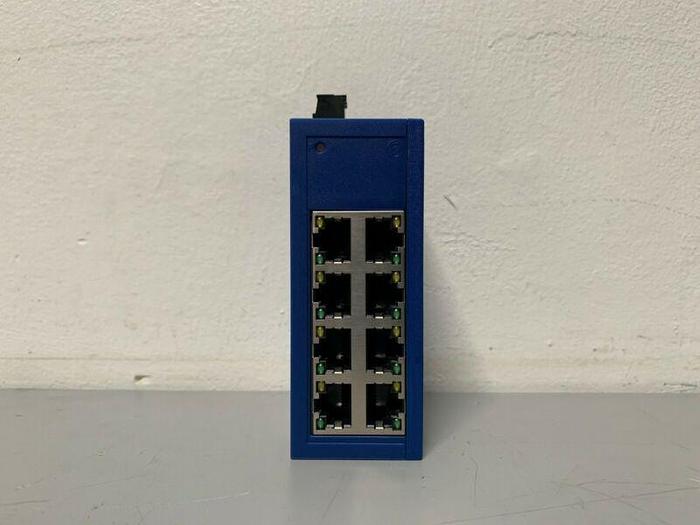Used Hirschmann Spider 8TX Rail Mount Ethernet Switch FCC Class A 61131-2