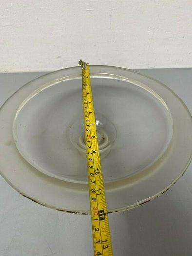 Used 12" Diameter Glass Laboratory Top w/ 2" OD Opening