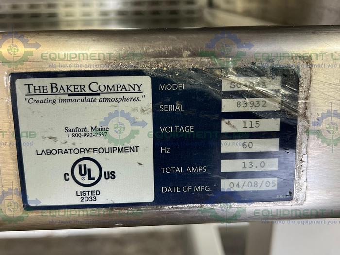 Used Baker  Sterilgard III Advance SG403A Class II Type A2 Bio Safety Cabinet 4 Ft