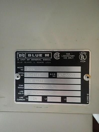 Used Blue M 200A Stabil-Therm Dry Type Bacterological Incubator Gravity Convection