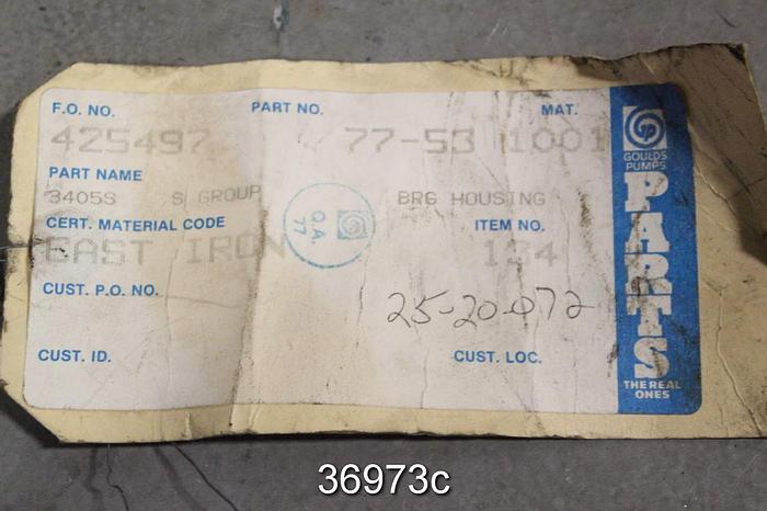 Unused Goulds 3405s Bearing Housing, No. 77-53 1001, Pattern 52032 #36973