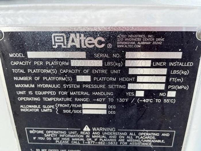 Used Altec AM900 72ft 2-Man Bucket Boom on 2005 International 4400 Flatbed Truck - C02875