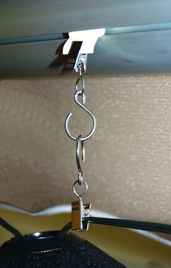 Party Light Holder, Clip With Hook, Stainless Steel, W/ Special Inserts Pack Of 10