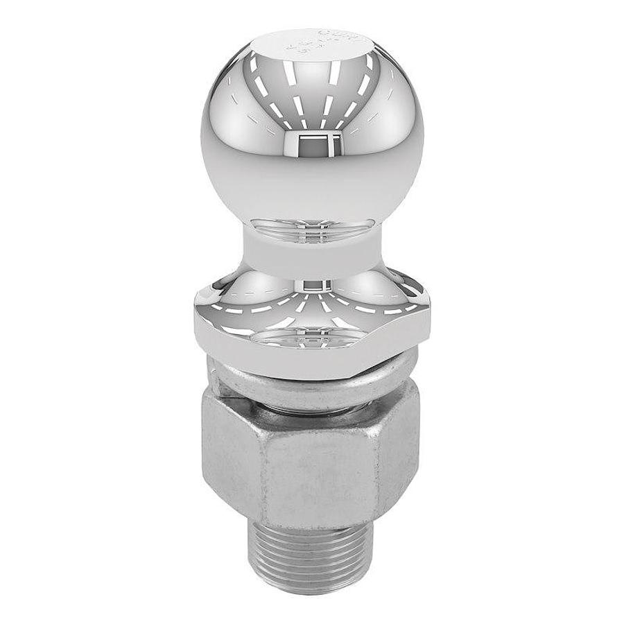 Hitch Ball. 2 Inch Ball, 10000 Pounds Gross Trailer Weight Capacity. 1-1/4 Inch Shank Diameter/ 2-5/8 Inch Shank Length/ 0 Inch Rise