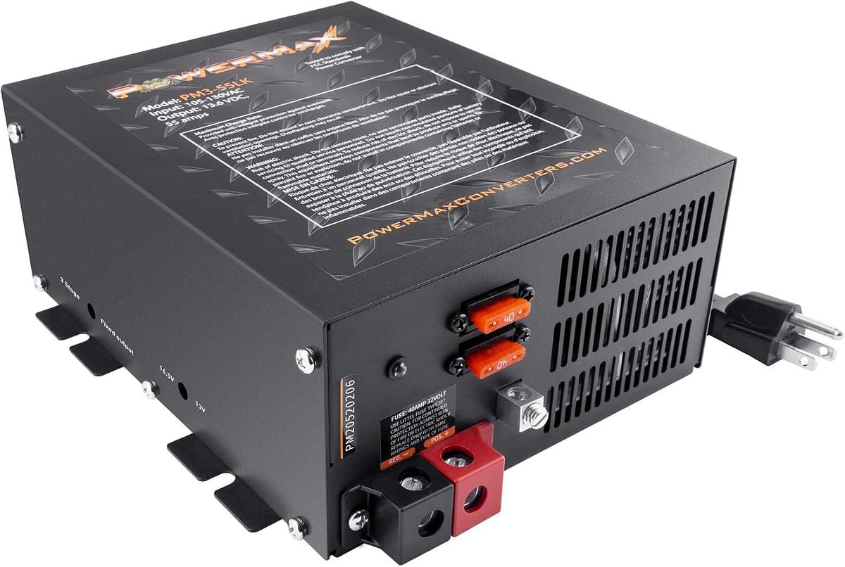 55AMP PowerMax Stand Alone Converter W/ 3 stage Smart Charge Lithium Compatable and Fixed Output Modes