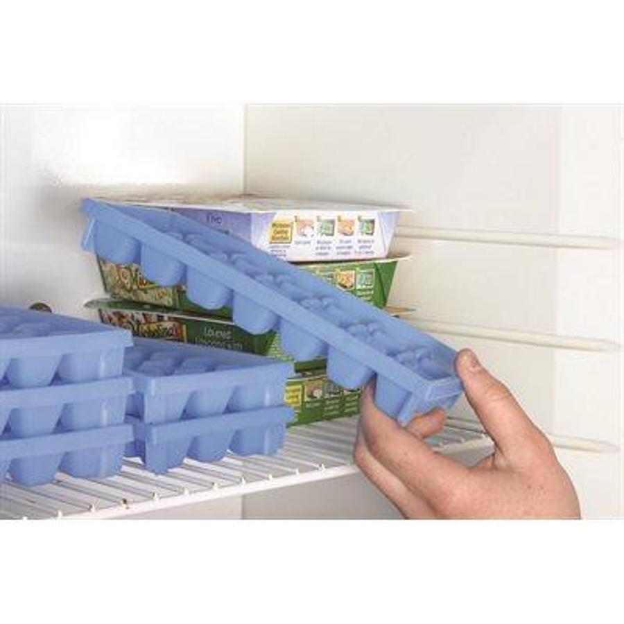 Ice Cube Tray; 21 Mini Cubes; 9 Inch Length x 4 Inch Width x 1 Inch Depth; Plastic; Set of 2