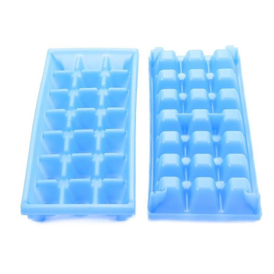 Ice Cube Tray; 21 Mini Cubes; 9 Inch Length x 4 Inch Width x 1 Inch Depth; Plastic; Set of 2