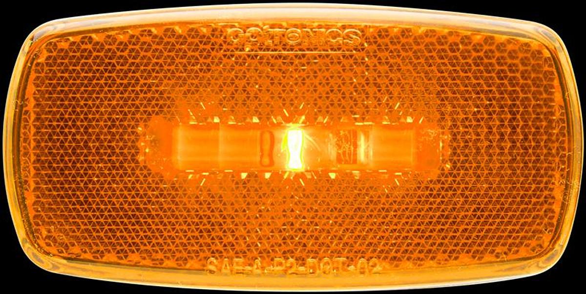 Oblong Amber Clearance Light, LED