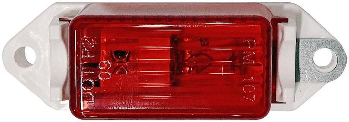 Rectangular, Incandescent Clearance Light, Red
