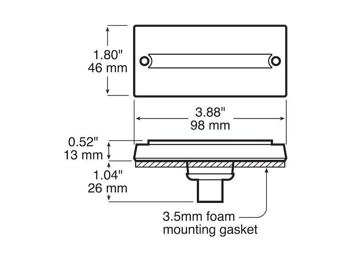 Rectangular Clearance Light, Incandescent