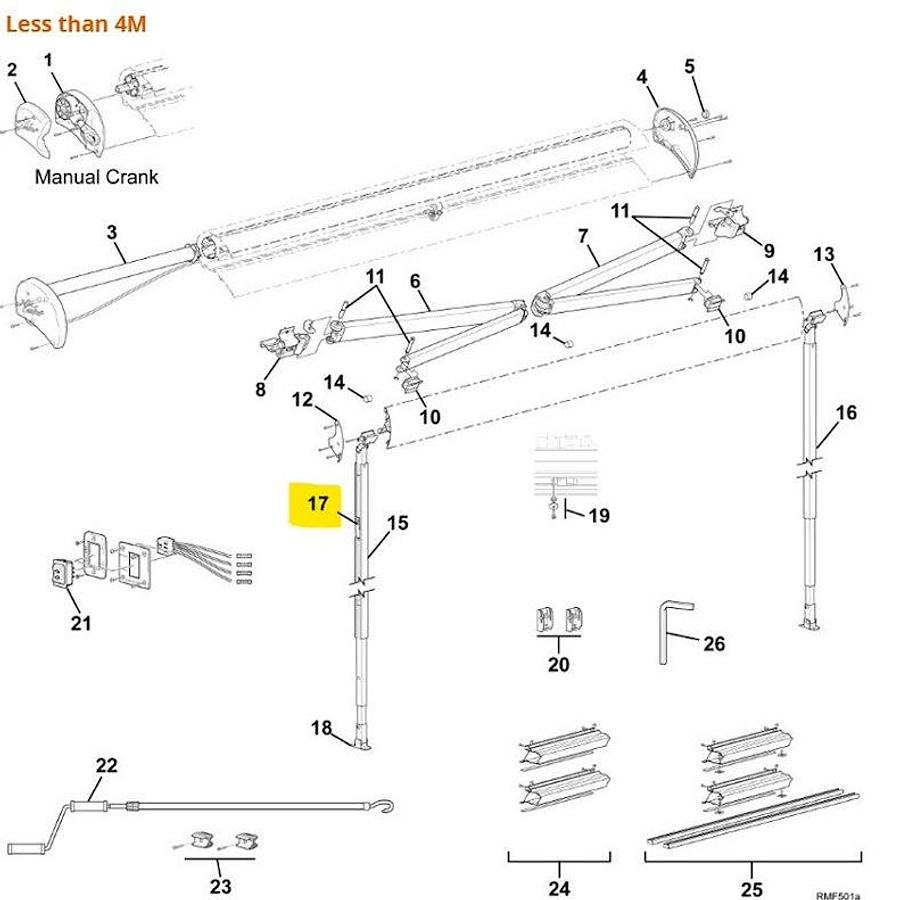 Carefree Awning Arm Lock. Flipper Latch, For Carefree Buena Vista Room/ Campout and Freedom Awnings