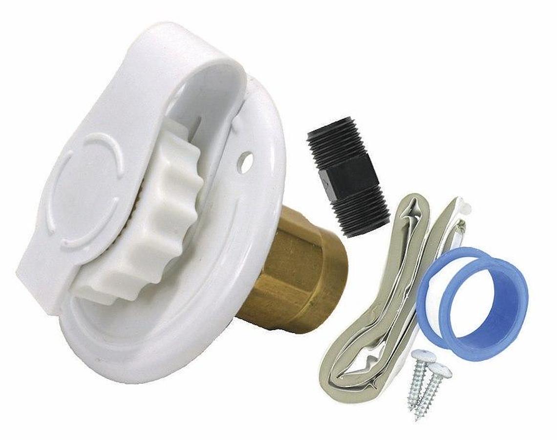 Fresh Water Inlet Flush Mount White 1/2'' Female Pipe Thread Connection