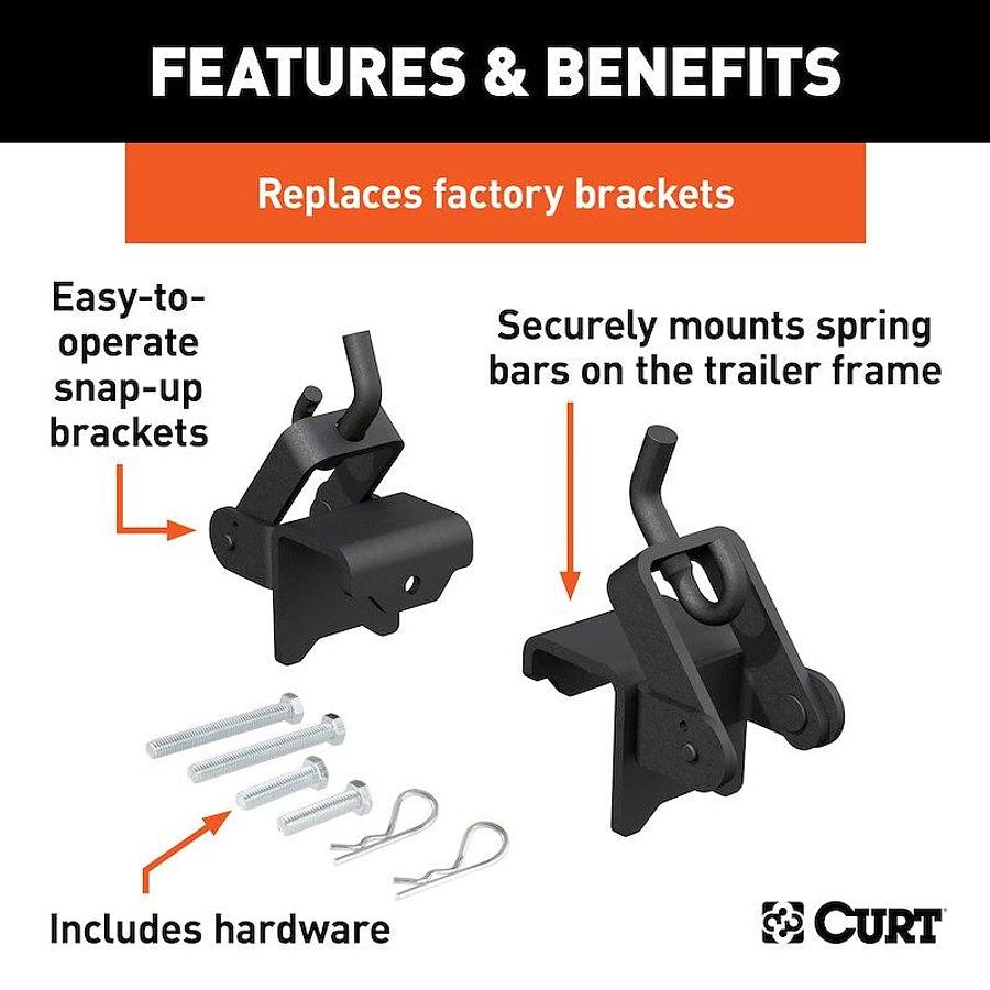 Weight Distribution Hitch Bracket. Allows For Clearance Of Trailer Obstructions, With Bolts and Pins/ Set of 2