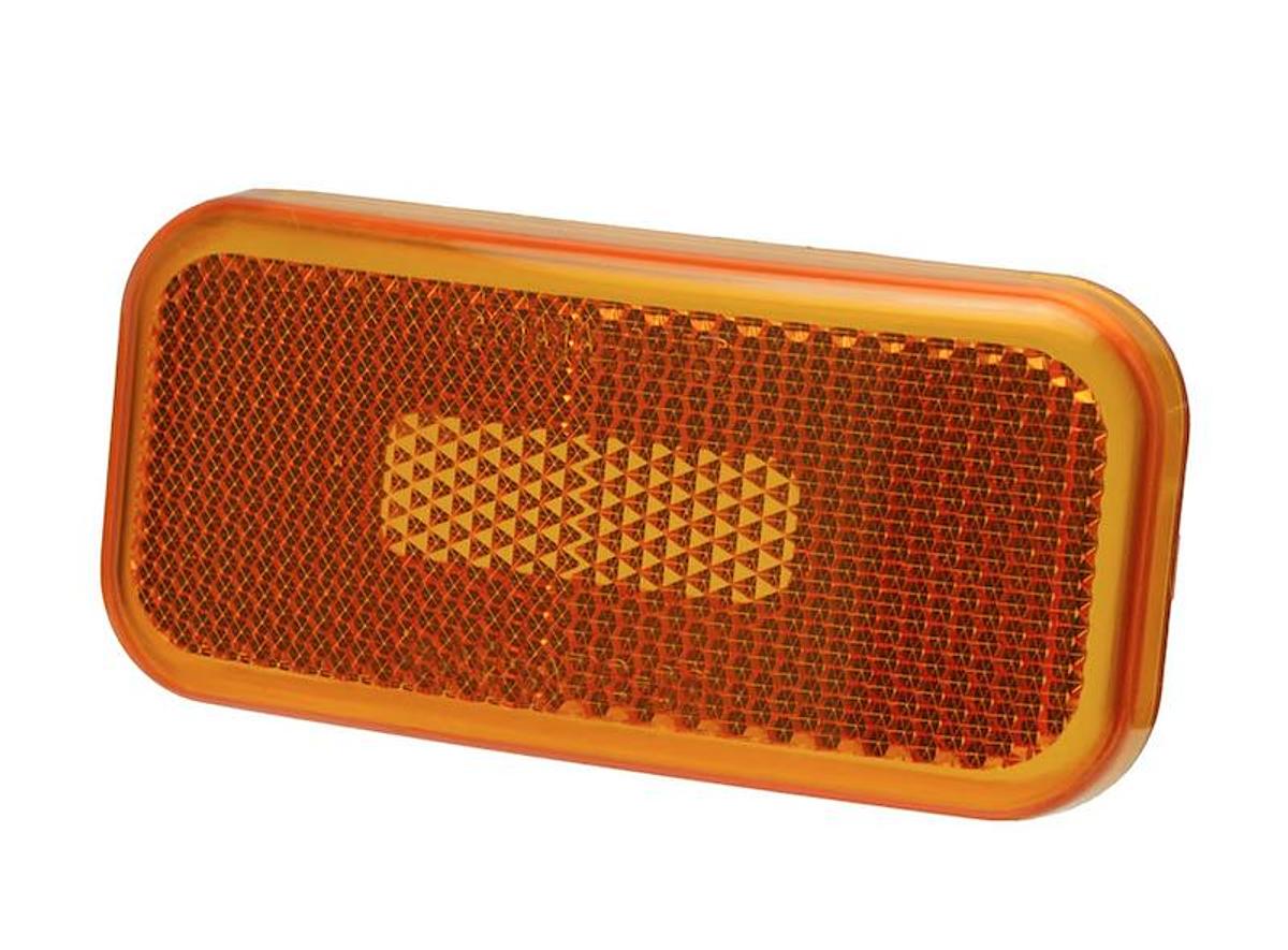 Tail Light Lens, Amber, Rectangular