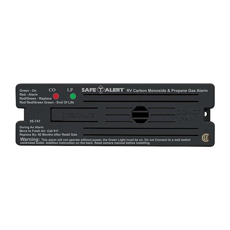 Carbon Monoxide/ Propane Leak Detector W/ LED Indicator, Surface Mounting, 12 Volt Hard wire, Black