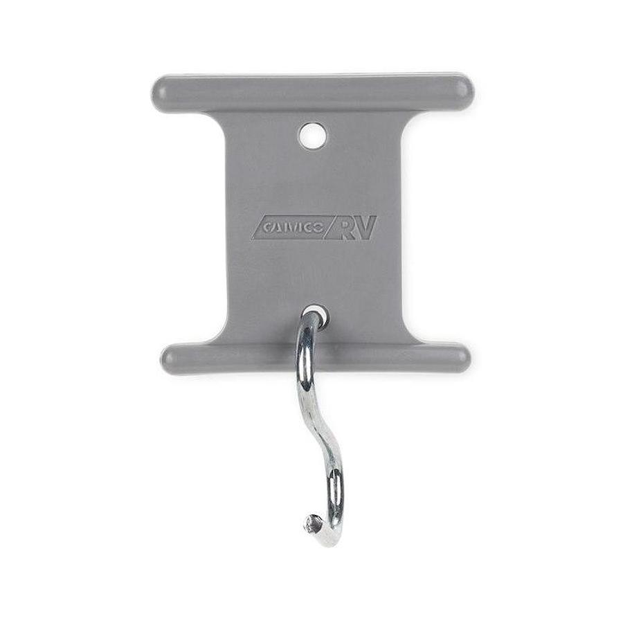 Party Light Holder. Awning Roller Bar Mounted Tab With Hook. Plastic Clip With Metal Hook. Package of 7