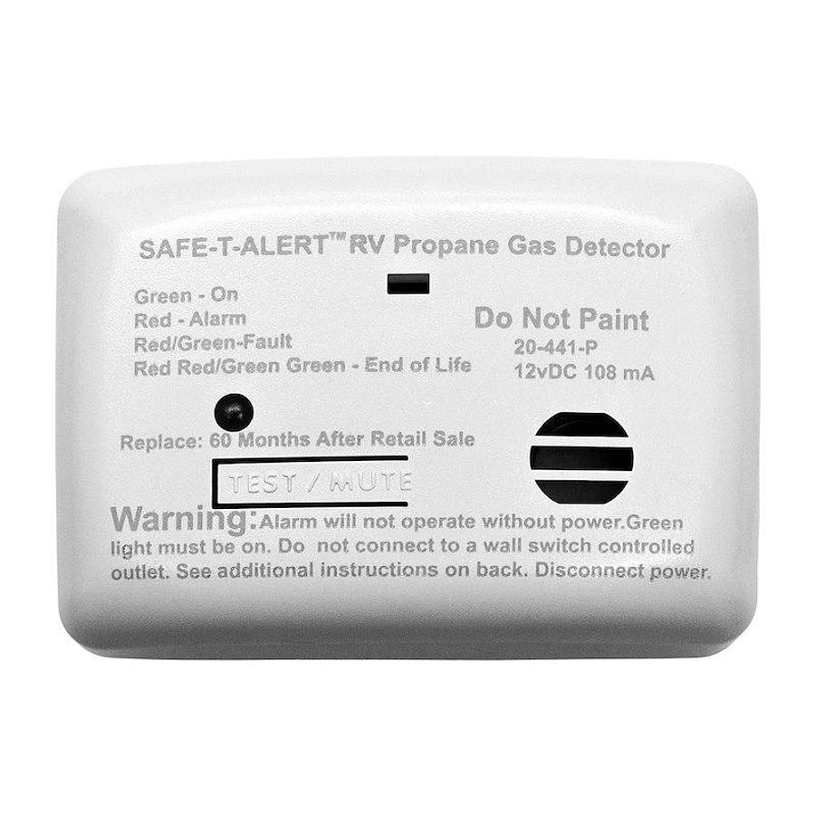 Propane Leak Detector Surface Mount Detector, W/ Auto Reset. 12 Volt DC Hardwire, White