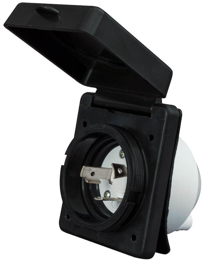 Power Inlet 30Amp Twist Locking, Black