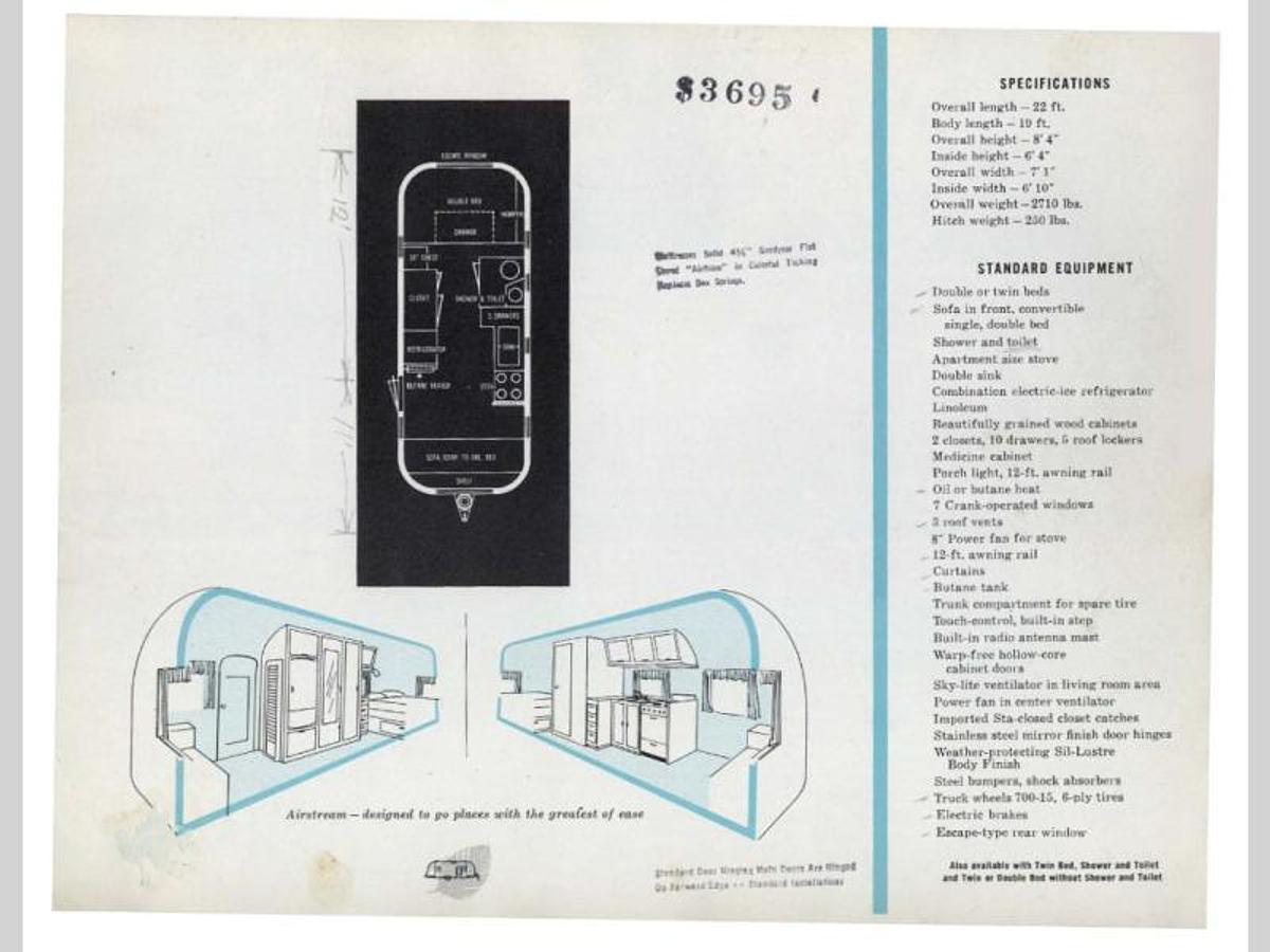 Used Used 1955 Airstream Flying Cloud 13 Panel 5522