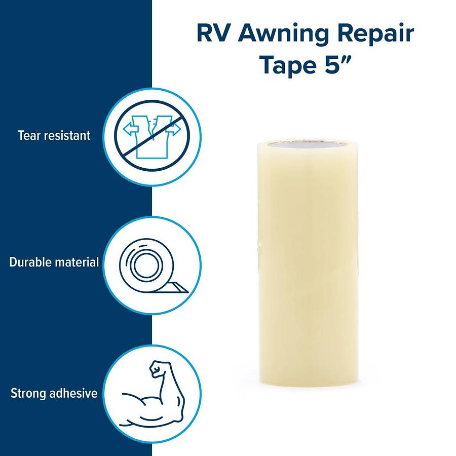 wning Repair Tape, Used For RV Awnings/ Boat Sails/ Canvas/ Tents And More, 3 Inch Width x 15 Foot Length Roll
