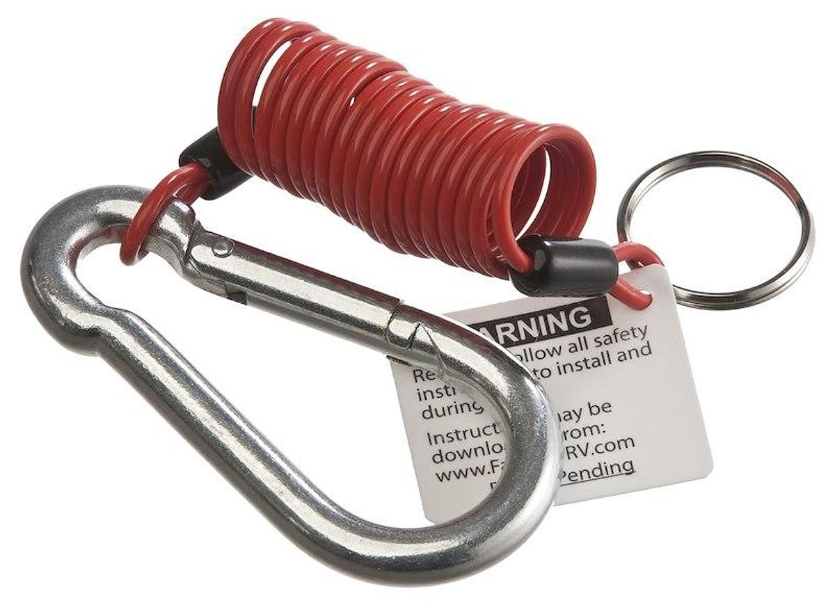 Trailer Breakaway System Switch Zip, W/ 4 Foot Cable