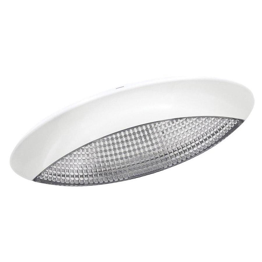 Porch Light, 27 LED; 9-3/4 Inch x 3-3/8 In White ABS Plastic Lens, Daylight White,Surface Mount