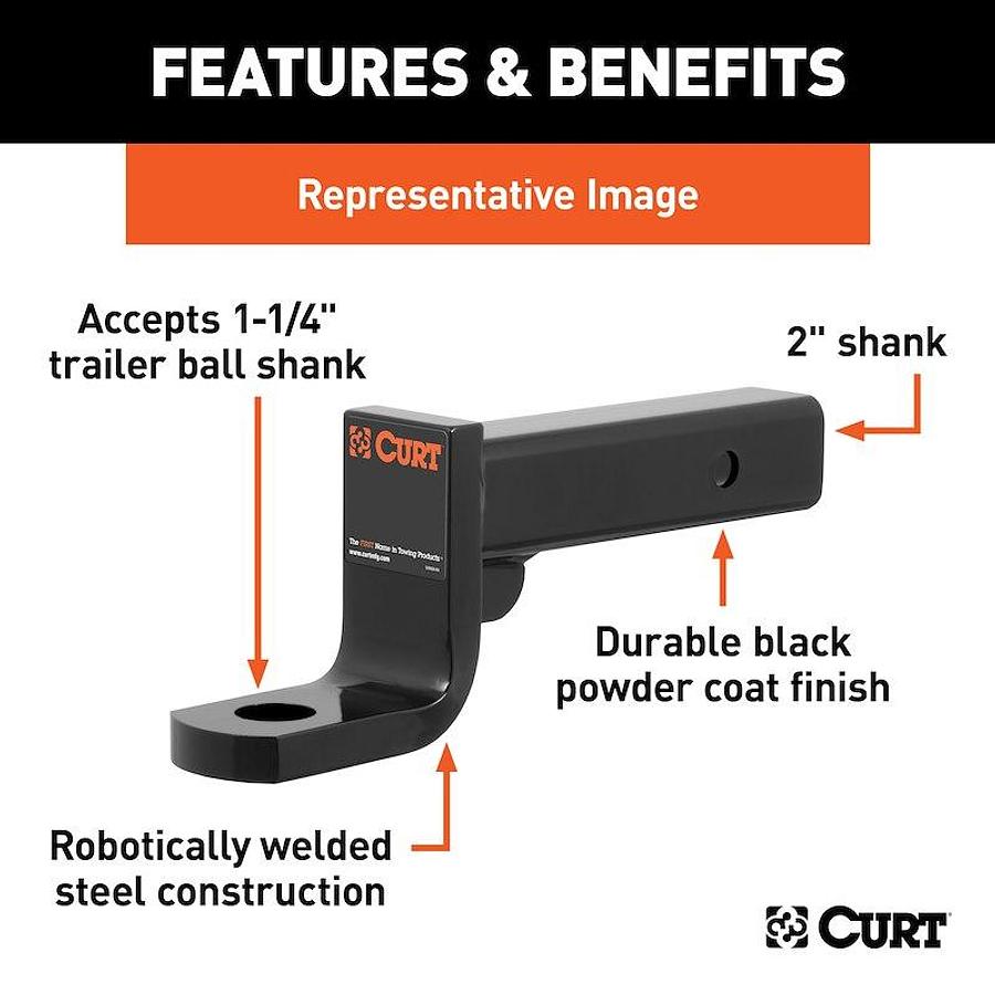 Hitch Ball Mount; Class IV/ Fits 2 Inch Receiver; 10000 Pound Gross Trailer Weight/ 1000 Pound Tongue Weight