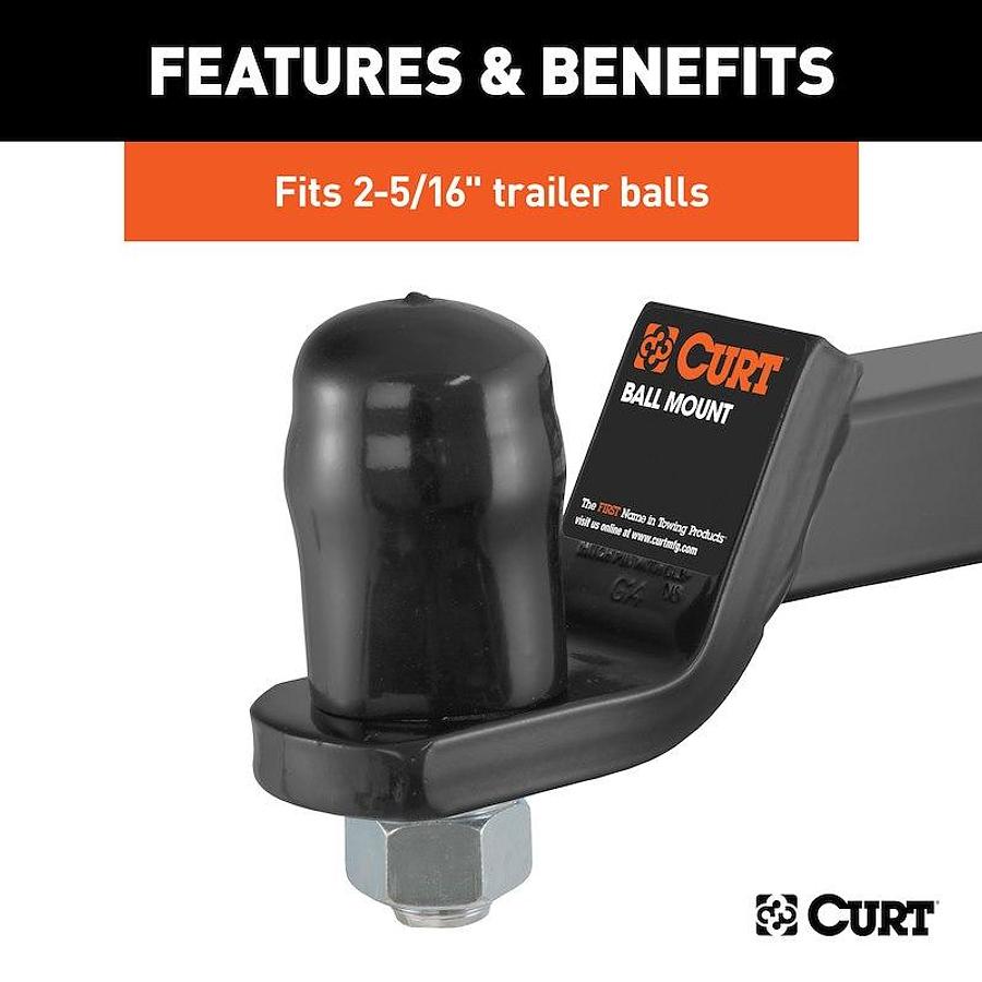 Trailer Hitch Ball Cover. Fits 2-5/16 Inch Ball. Black/ Rubber