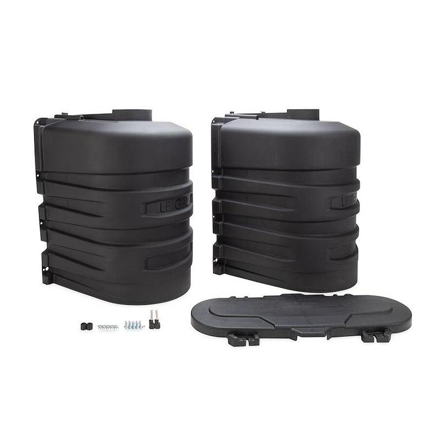 Propane Tank Cover For 20lb Dual Tanks, Black